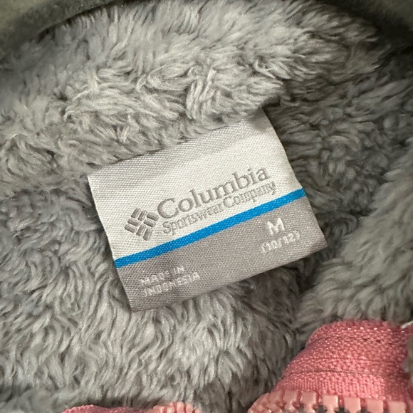 Girls ultra soft Columbia fleece jacket, M (10/12) - Picture 3 of 4